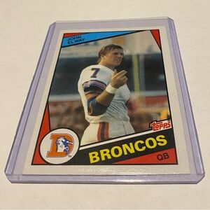 John Elway 1984 RC Rookie Topps Football Card # 63 Denver Broncos QB Vintage